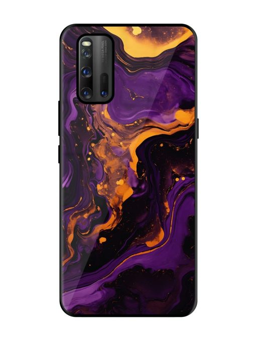 Painting Of A Purple Glossy Metal Phone Cover for Iqoo 3 Zapvi