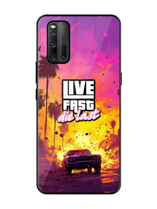 Live Fast Glossy Metal Phone Cover for Iqoo 3 Zapvi