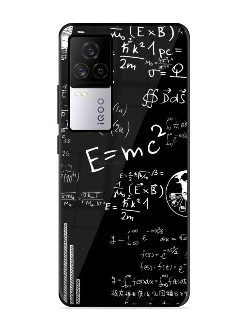 E=Mc2 Mass?Energy Equivalence Glossy Metal Phone Cover for Iqoo 7 Legend (5G) Zapvi