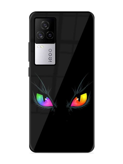 Cat Eyes Glossy Metal Phone Cover for Iqoo 7 Legend (5G) Zapvi