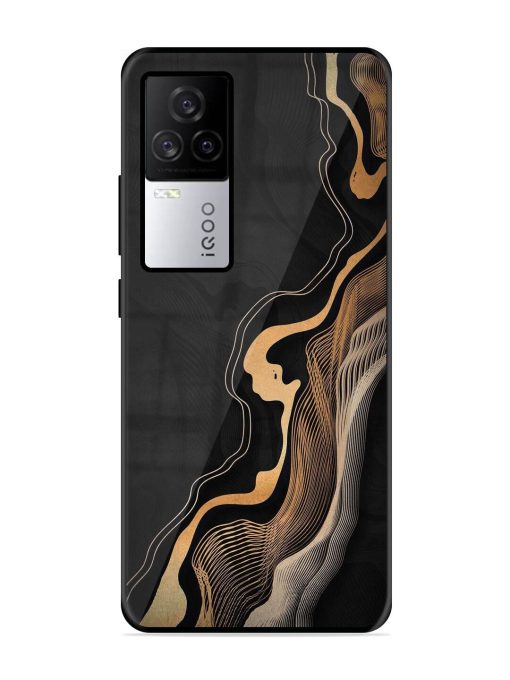 Abstract Art Glossy Metal TPU Phone Cover for Iqoo 7 Legend (5G) Zapvi