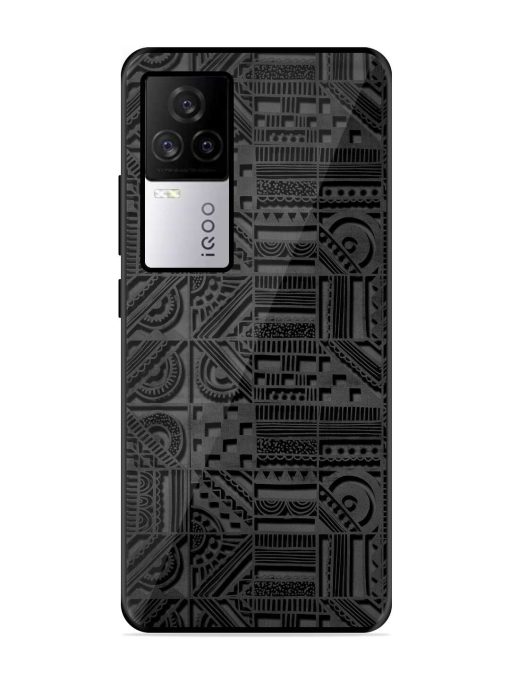 Seamless Pattern Glossy Metal Phone Cover for Iqoo 7 Legend (5G) Zapvi