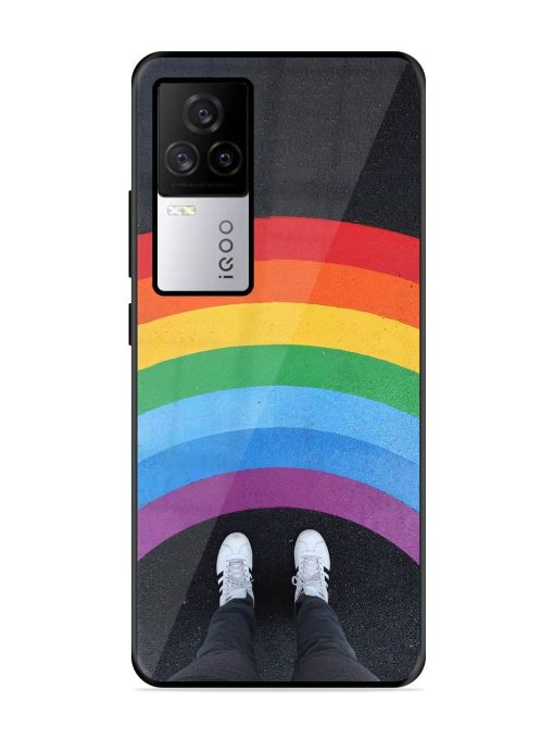 Legs Rainbow Glossy Metal TPU Phone Cover for Iqoo 7 Legend (5G) Zapvi