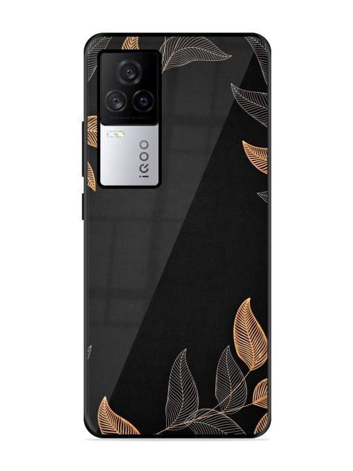 Foliage Art Glossy Metal Phone Cover for Iqoo 7 Legend (5G) Zapvi