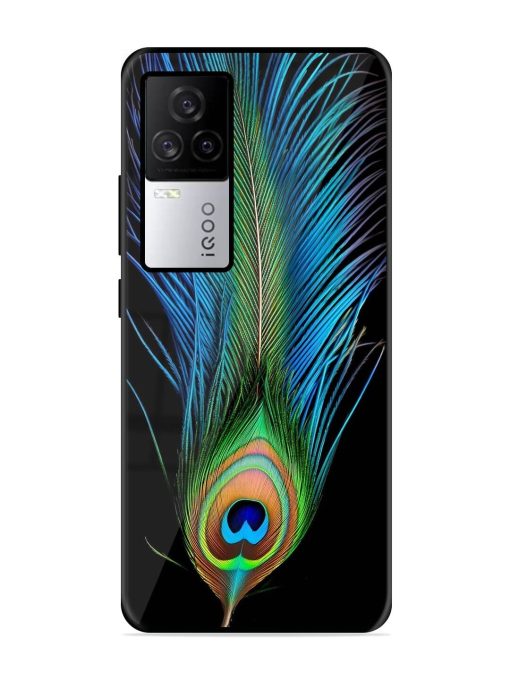 Peacock Feather Glossy Metal TPU Phone Cover for Iqoo 7 Legend (5G) Zapvi