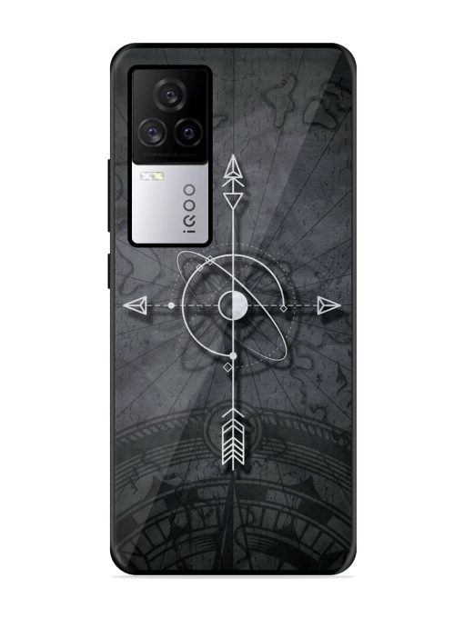 Lighting Cross Glossy Metal Phone Cover for Iqoo 7 Legend (5G)