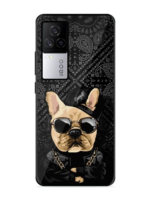 Gangsta Cool Sunmetales Dog Glossy Metal Phone Cover for Iqoo 7 Legend (5G) Zapvi