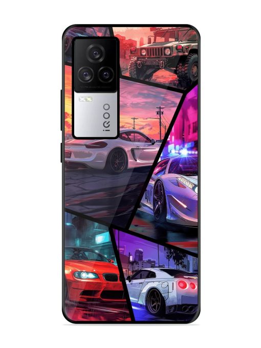 Ride In Pixels Glossy Metal Phone Cover for Iqoo 7 Legend (5G) Zapvi