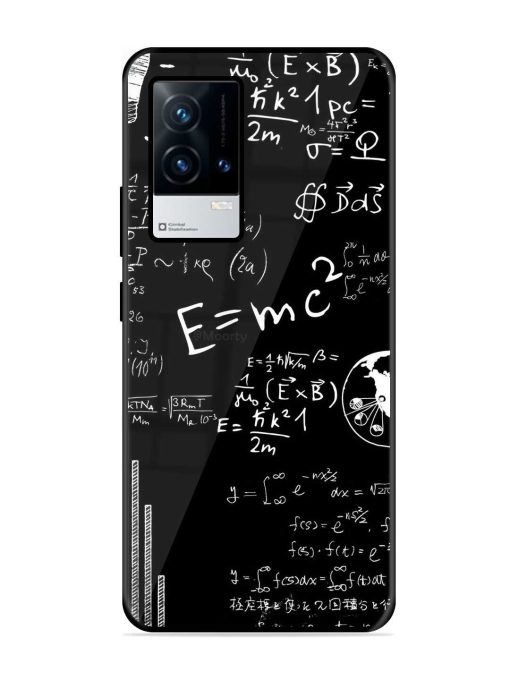 E=Mc2 Mass?Energy Equivalence Glossy Metal Phone Cover for Iqoo 8 Zapvi