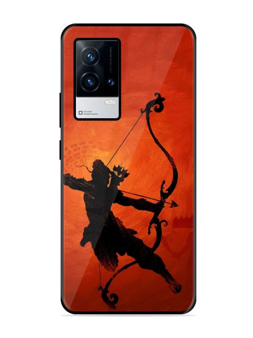 Illustration Lord Rama Glossy Metal Phone Cover for Iqoo 8