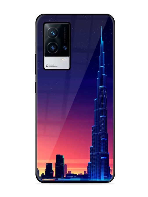 Burj Khalifa Abstract Glossy Metal Phone Cover for Iqoo 8 Zapvi