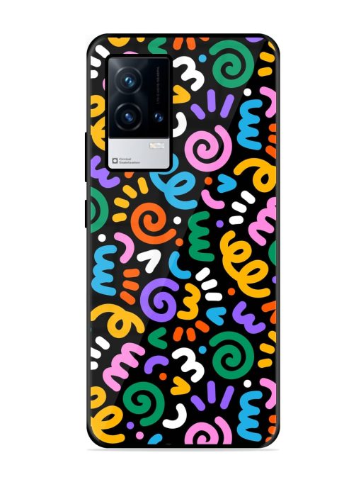 Colorful Seamless Vector Glossy Metal Phone Cover for Iqoo 8 Zapvi