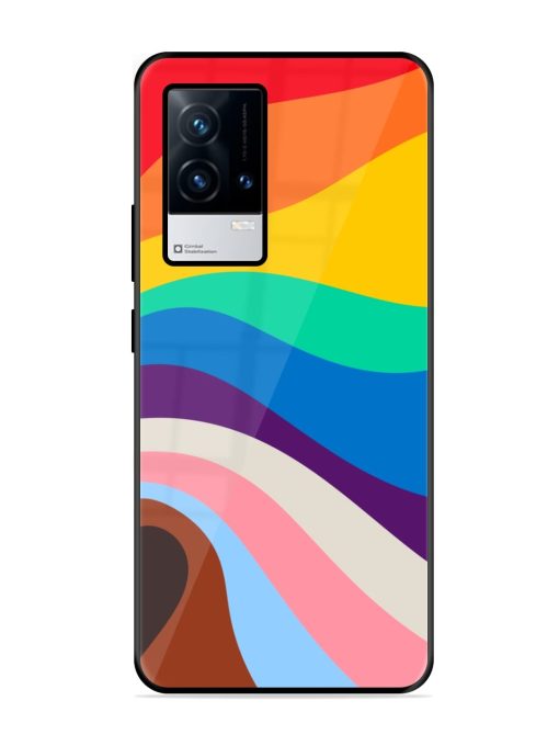 Minimal Pride Art Glossy Metal Phone Cover for Iqoo 8 Zapvi