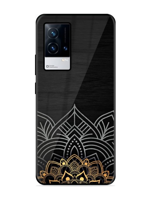 Decorative Golden Pattern Glossy Metal Phone Cover for Iqoo 8