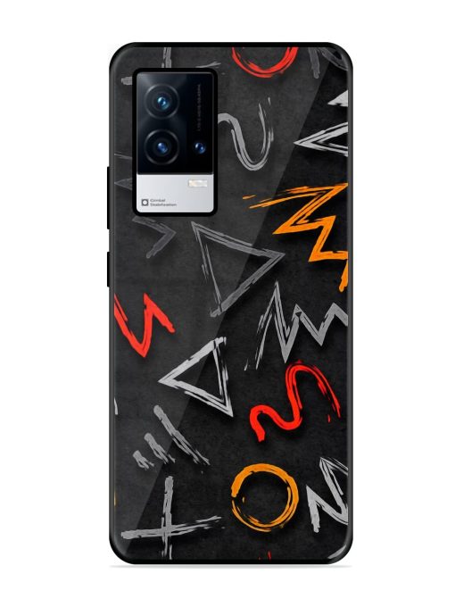 Grungy Graffiti Glossy Metal Phone Cover for Iqoo 8