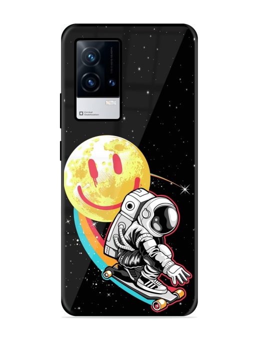 Astronaut Art Glossy Metal Phone Cover for Iqoo 8