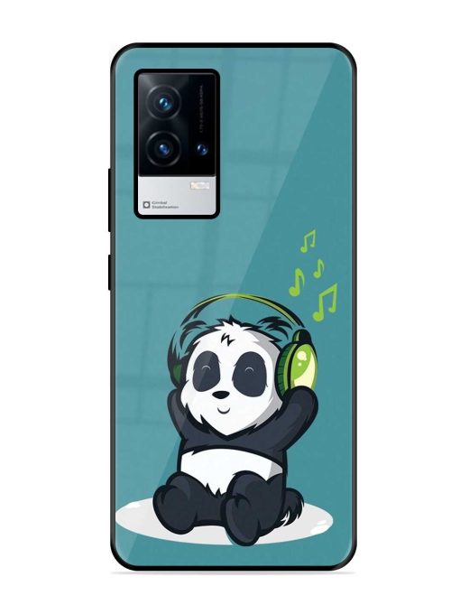 Music Panda Glossy Metal Phone Cover for Iqoo 9 (5G)