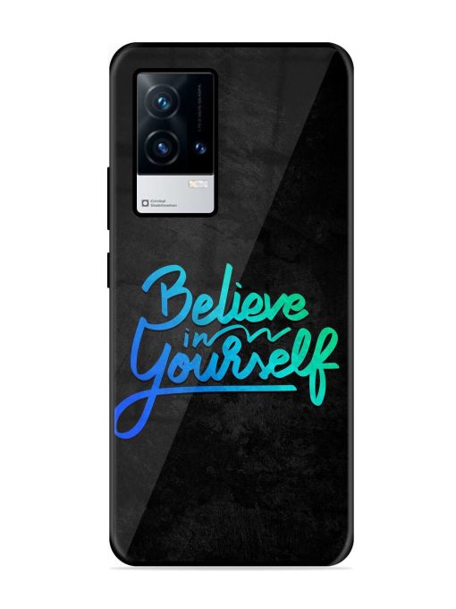 Believe In Yourself Glossy Metal Phone Cover for Iqoo 9 (5G) Zapvi