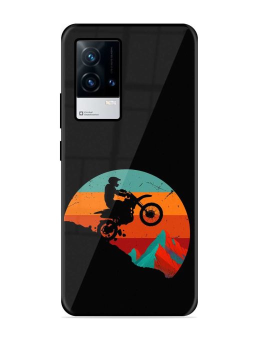 Mountain Bike Glossy Metal Phone Cover for Iqoo 9 (5G)