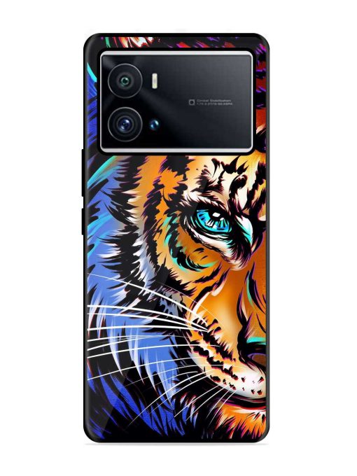 Colorful Lion Art Glossy Metal Phone Cover for Iqoo 9 Pro Zapvi