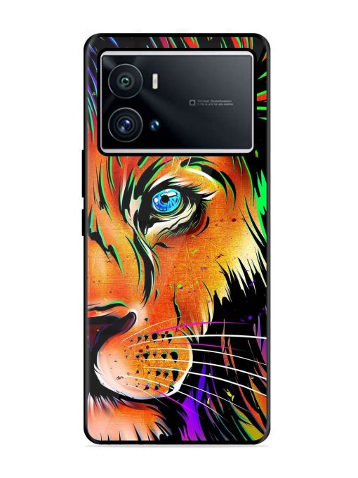 Colorful Lion Design Glossy Metal TPU Phone Cover for Iqoo 9 Pro Zapvi