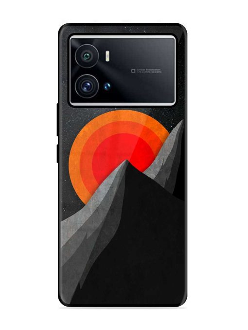 Black Mountain Glossy Metal Phone Cover for Iqoo 9 Pro Zapvi