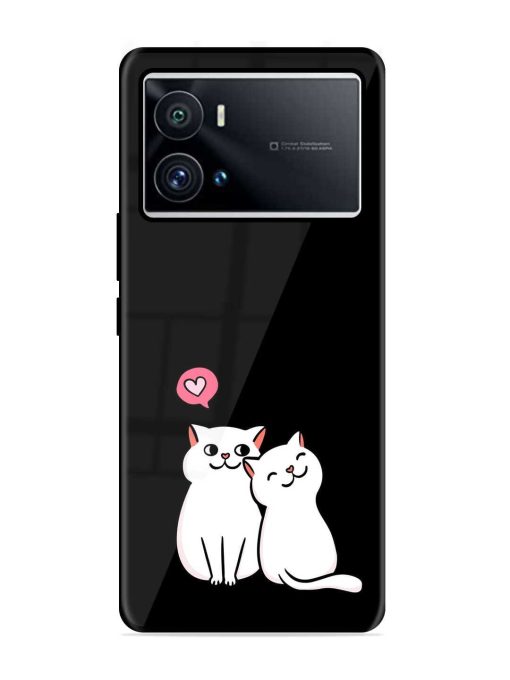 Cat Love Glossy Metal Phone Cover for Iqoo 9 Pro Zapvi