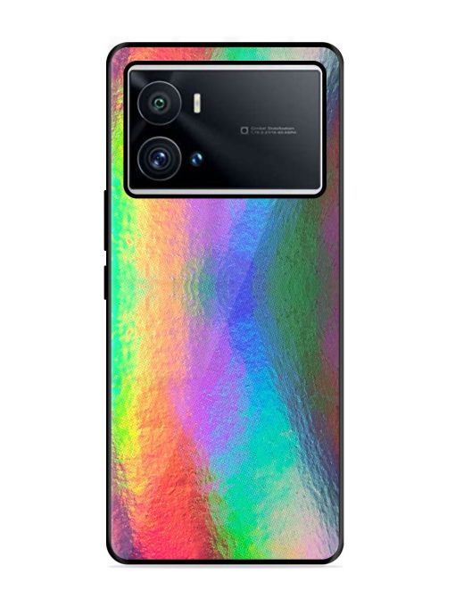 Colorful Holographic Background Glossy Metal TPU Phone Cover for Iqoo 9 Pro Zapvi