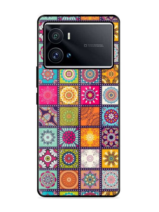 Seamless Pattern Vintage Glossy Metal Phone Cover for Iqoo 9 Pro Zapvi