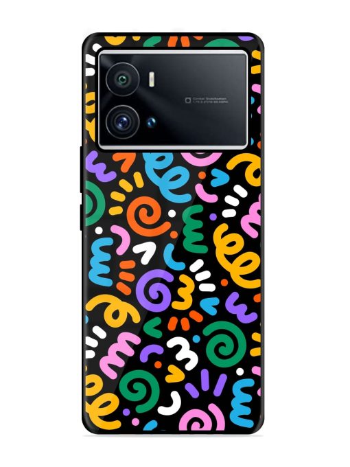 Colorful Seamless Vector Glossy Metal Phone Cover for Iqoo 9 Pro Zapvi