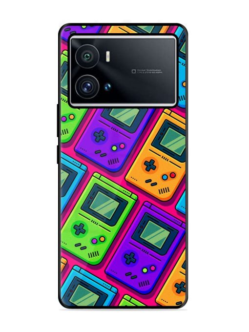 Game Seamless Pattern Glossy Metal Phone Cover for Iqoo 9 Pro Zapvi