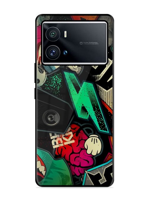 Graffiti Art Glossy Metal Phone Cover for Iqoo 9 Pro Zapvi