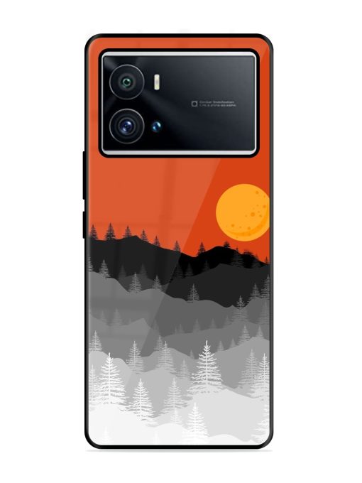 Mountain Lofi Sun Glossy Metal Phone Cover for Iqoo 9 Pro