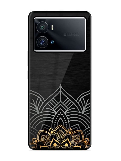 Decorative Golden Pattern Glossy Metal Phone Cover for Iqoo 9 Pro Zapvi