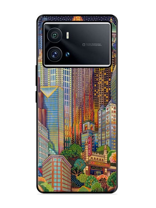 Cityscapes Art Glossy Metal Phone Cover for Iqoo 9 Pro Zapvi