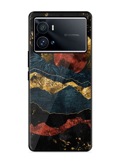 Gold Painting View Glossy Metal Phone Cover for Iqoo 9 Pro Zapvi