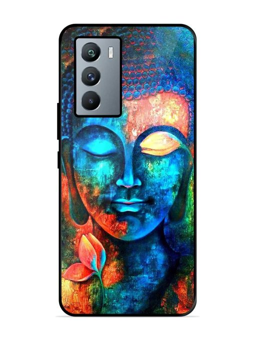 Buddha Painting Glossy Metal Phone Cover for Iqoo 9 Se (5G)