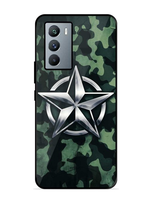 Indian Army Star Design Glossy Metal Phone Cover for Iqoo 9 Se (5G) Zapvi