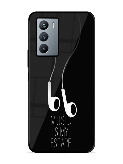 Music Is My Escape Glossy Metal Phone Cover for Iqoo 9 Se (5G) Zapvi