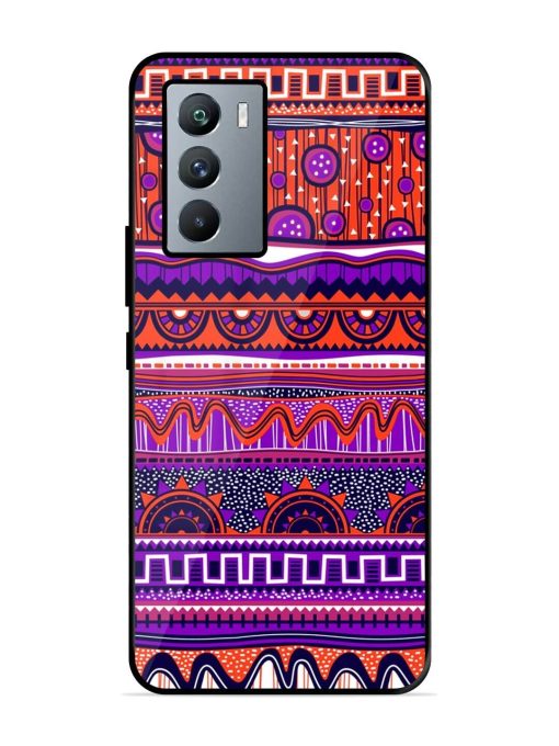 Ethnic Seamless Pattern Glossy Metal TPU Phone Cover for Iqoo 9 Se (5G) Zapvi