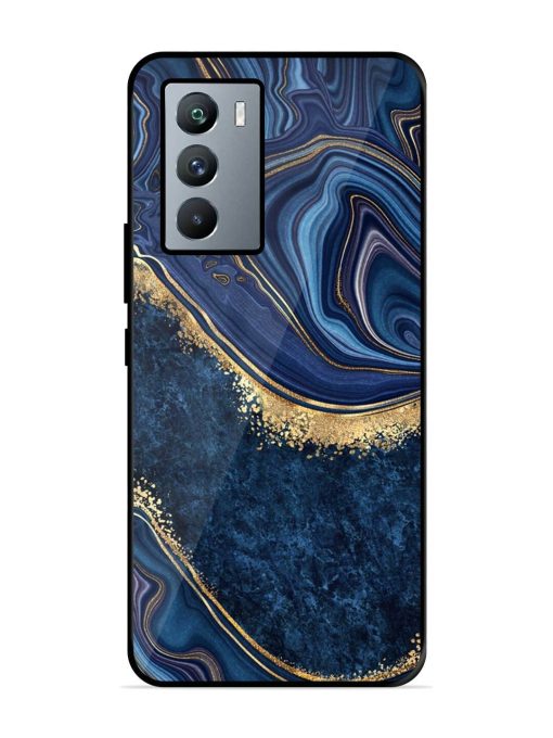 Abstract Background Blue Glossy Metal TPU Phone Cover for Iqoo 9 Se (5G) Zapvi