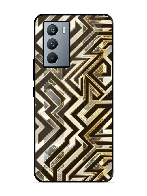 Technology Geometric Seamless Glossy Metal Phone Cover for Iqoo 9 Se (5G)