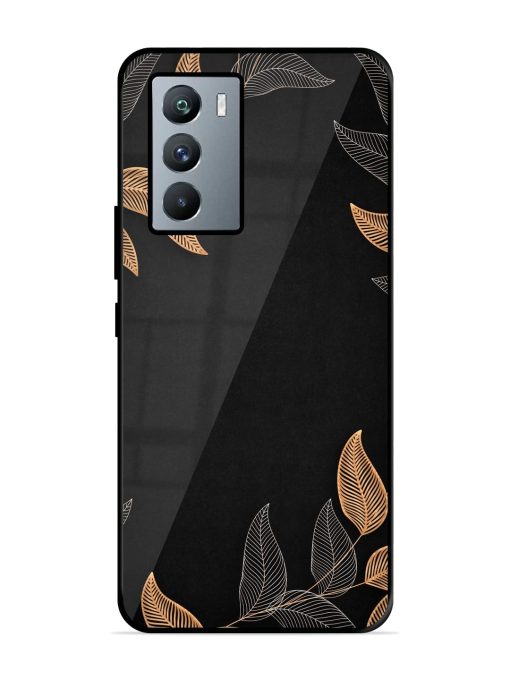 Foliage Art Glossy Metal Phone Cover for Iqoo 9 Se (5G) Zapvi