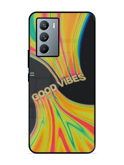 Good Vibes Glossy Metal Phone Cover for Iqoo 9 Se (5G)