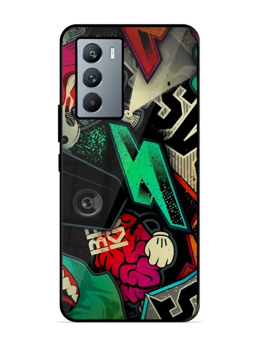 Graffiti Art Glossy Metal Phone Cover for Iqoo 9 Se (5G) Zapvi