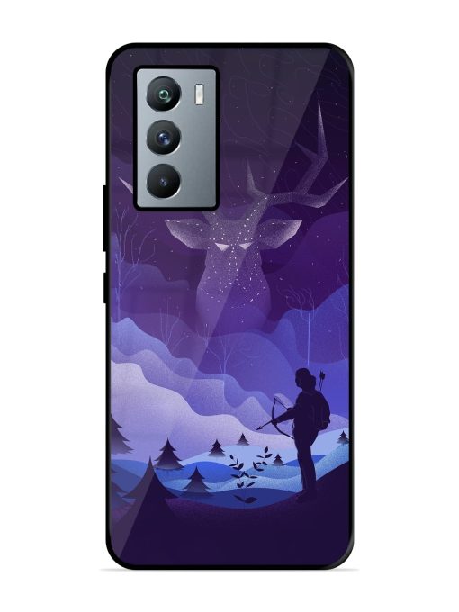 Deer Forest River Glossy Metal Phone Cover for Iqoo 9 Se (5G)