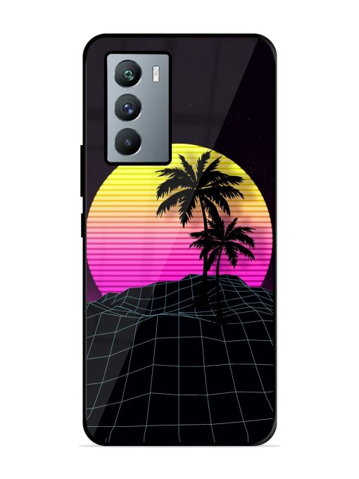 Coconut Vector Glossy Metal Phone Cover for Iqoo 9 Se (5G) Zapvi