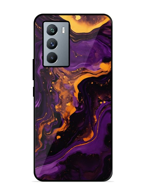 Painting Of A Purple Glossy Metal Phone Cover for Iqoo 9 Se (5G) Zapvi