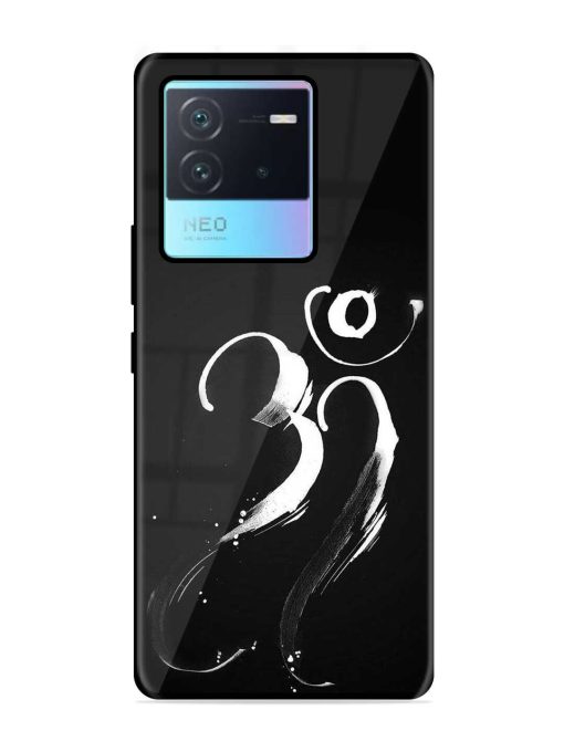 Om Logo Glossy Metal Phone Cover for Iqoo Neo 6 (5G) Zapvi