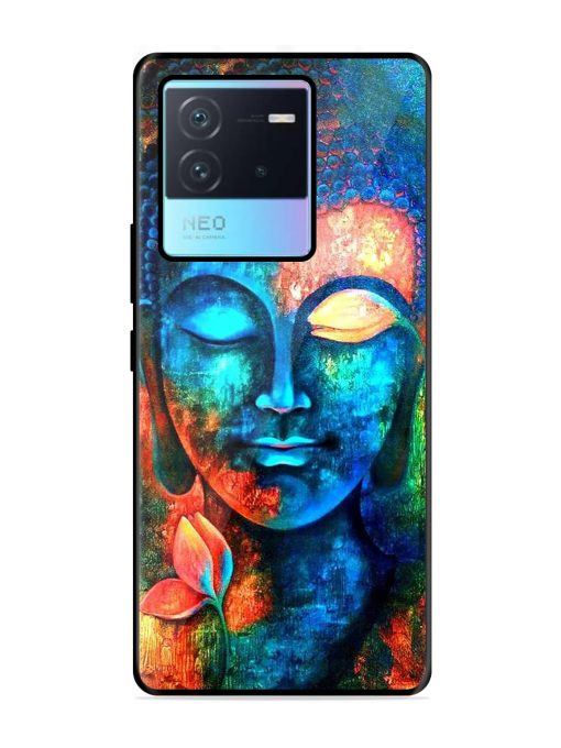 Buddha Painting Glossy Metal Phone Cover for Iqoo Neo 6 (5G) Zapvi